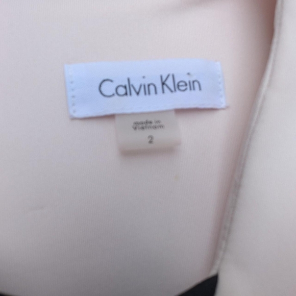 Calvin Klein White & Black Split Cut Out Sleeveless Sheath Dress - Picture 6 of 6